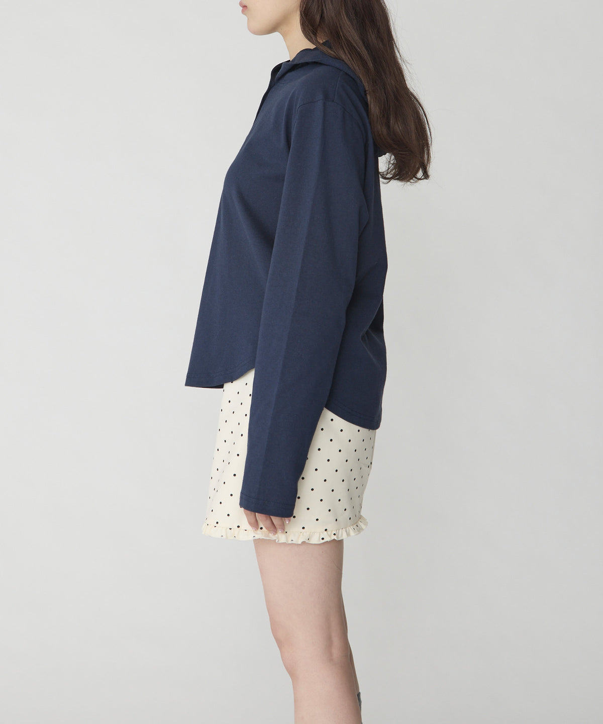 unblend 彩色紐 Henley Neck Hoodie Top - Image 54