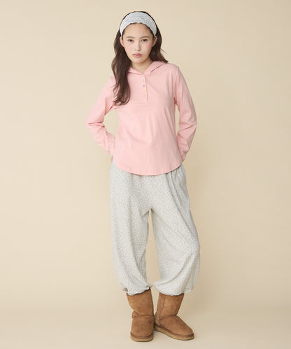 unblend 彩色紐 Henley Neck Hoodie Top - Image 36
