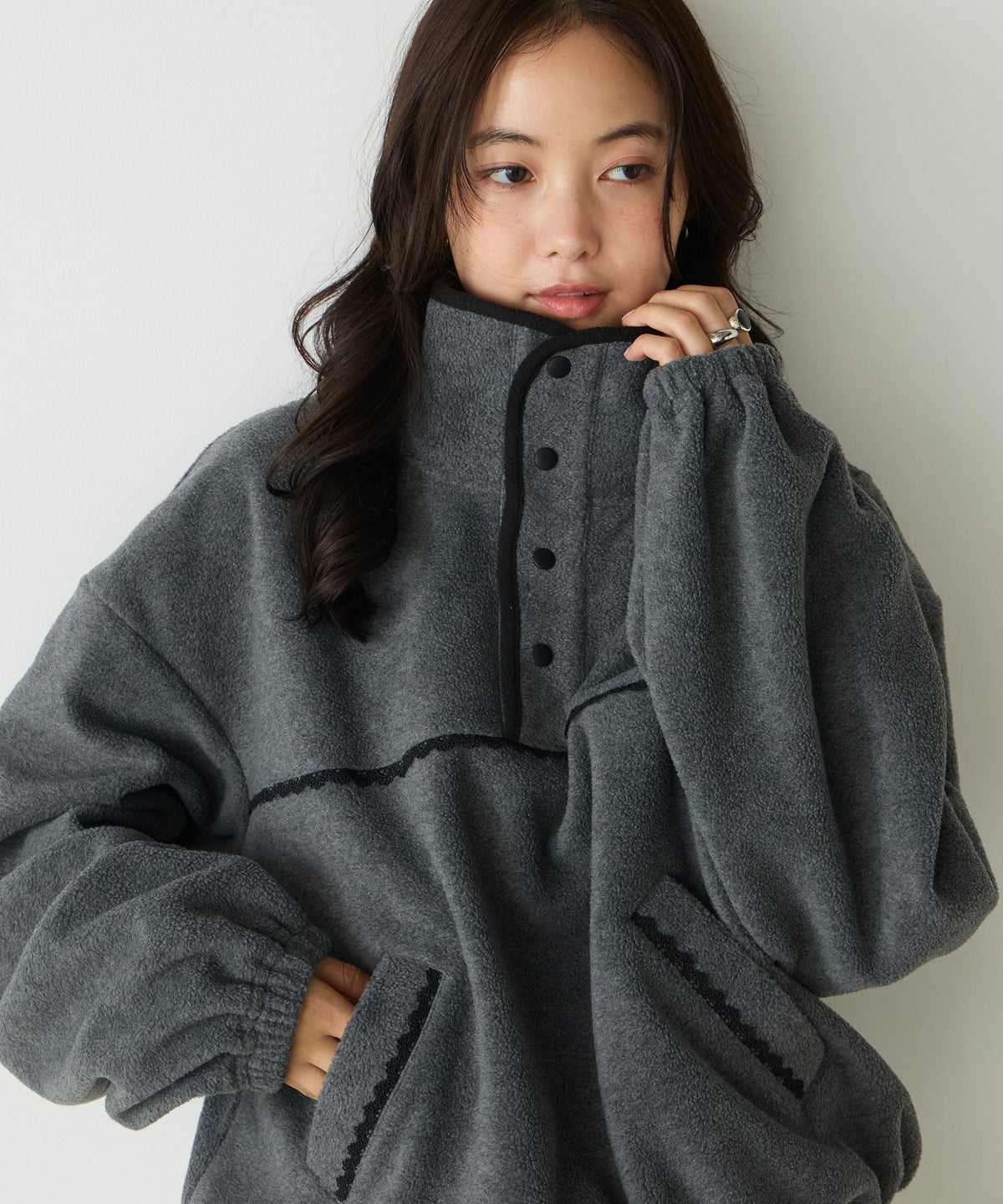 forksy. lace fleece pullover - Image 3