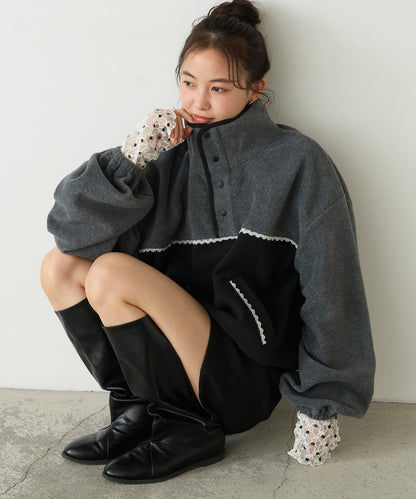 forksy. lace fleece pullover - Image 5