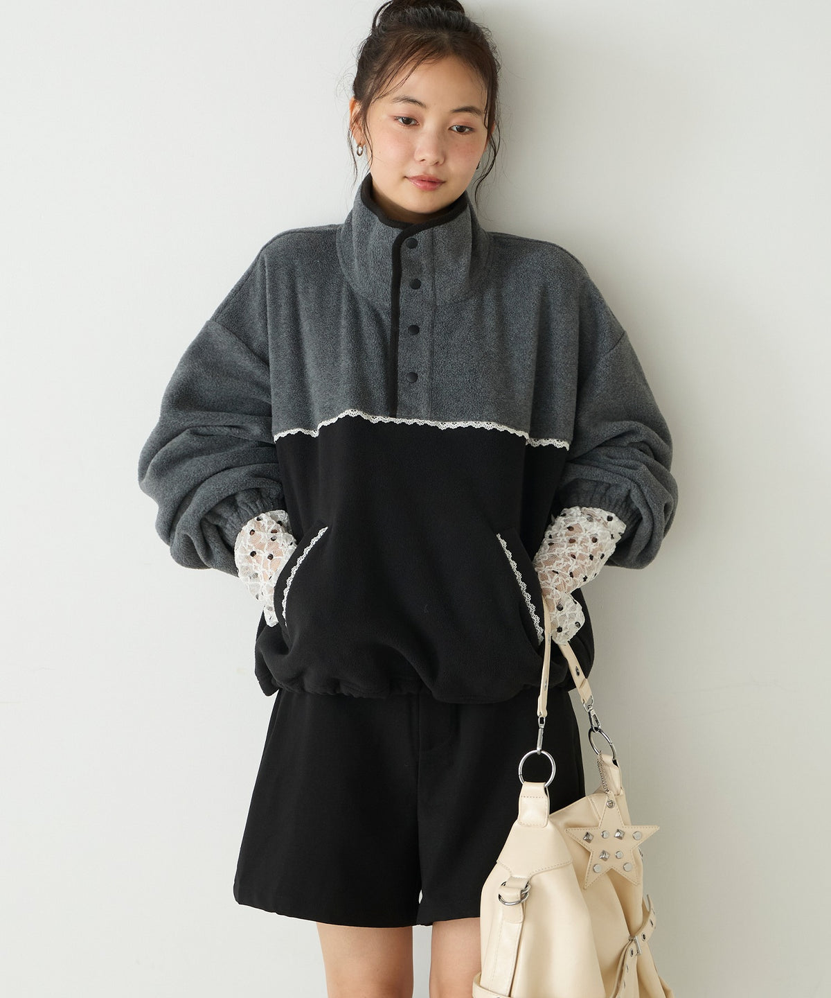 forksy. lace fleece pullover - Image 7