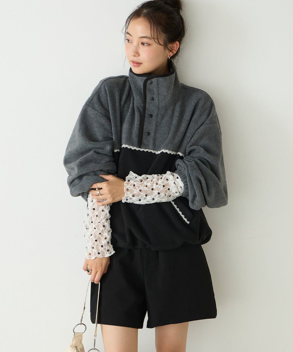 forksy. lace fleece pullover - Image 8