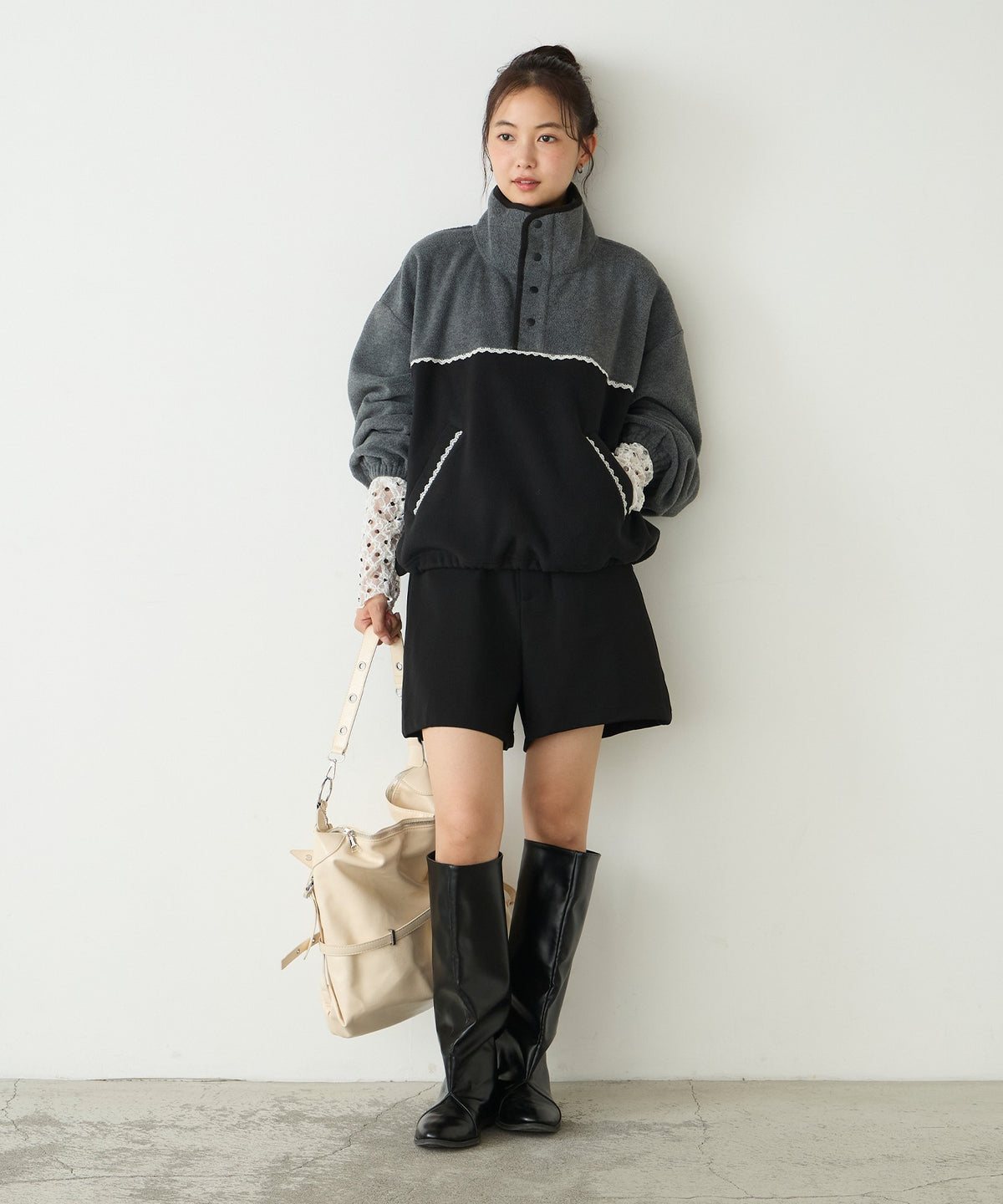 forksy. lace fleece pullover - Image 11