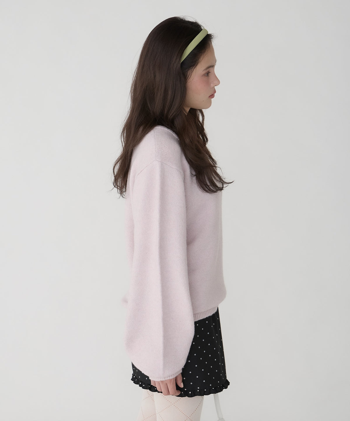 unblend Faux-layered lace V-neck knit - Image 38