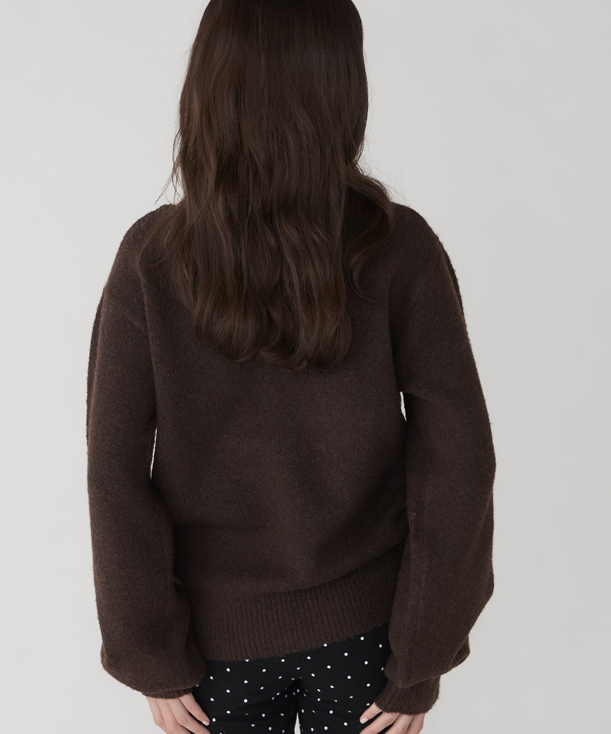 unblend Faux-layered lace V-neck knit - Image 25