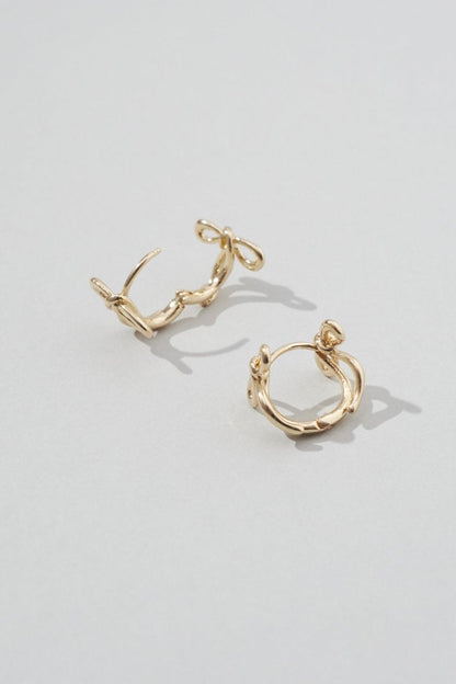 GOLDY Mini ribbon one-touch Earrings