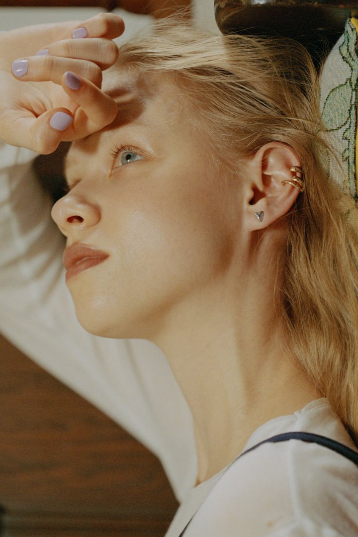 GOLDY petite heart earrings