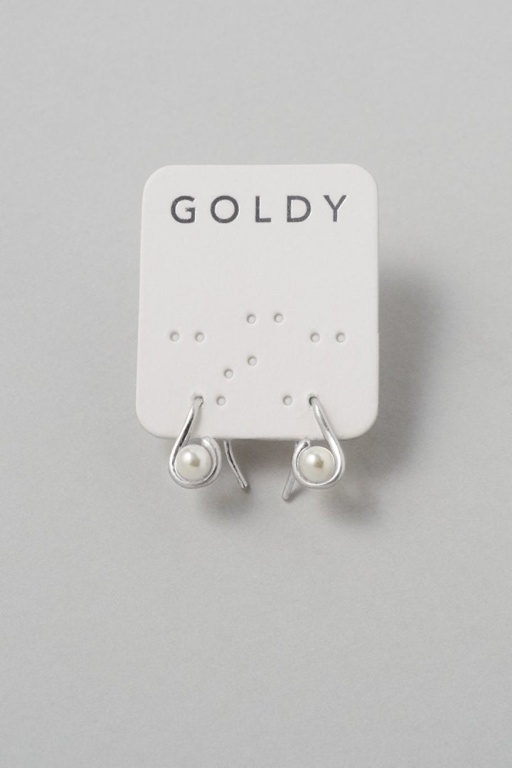 GOLDY petite drop pearl earrings