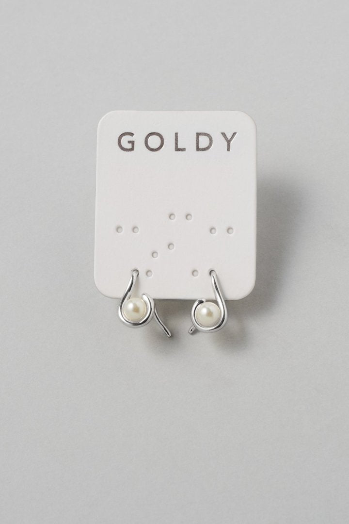 GOLDY petite drop pearl earrings