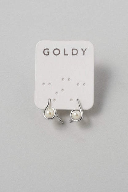 GOLDY petite drop pearl earrings