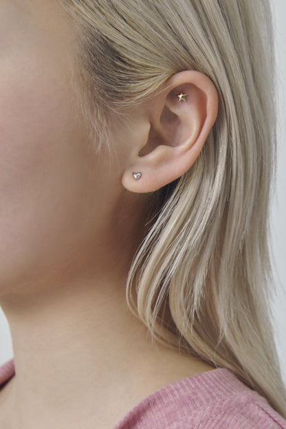 [Stainless] GOLDY Petite Heart Earrings - Image 9