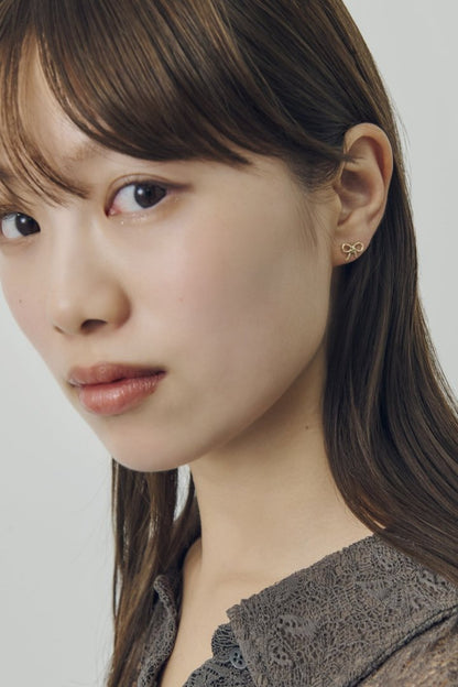 GOLDY リボン モチーフ ステンレス ピアス - Image 10