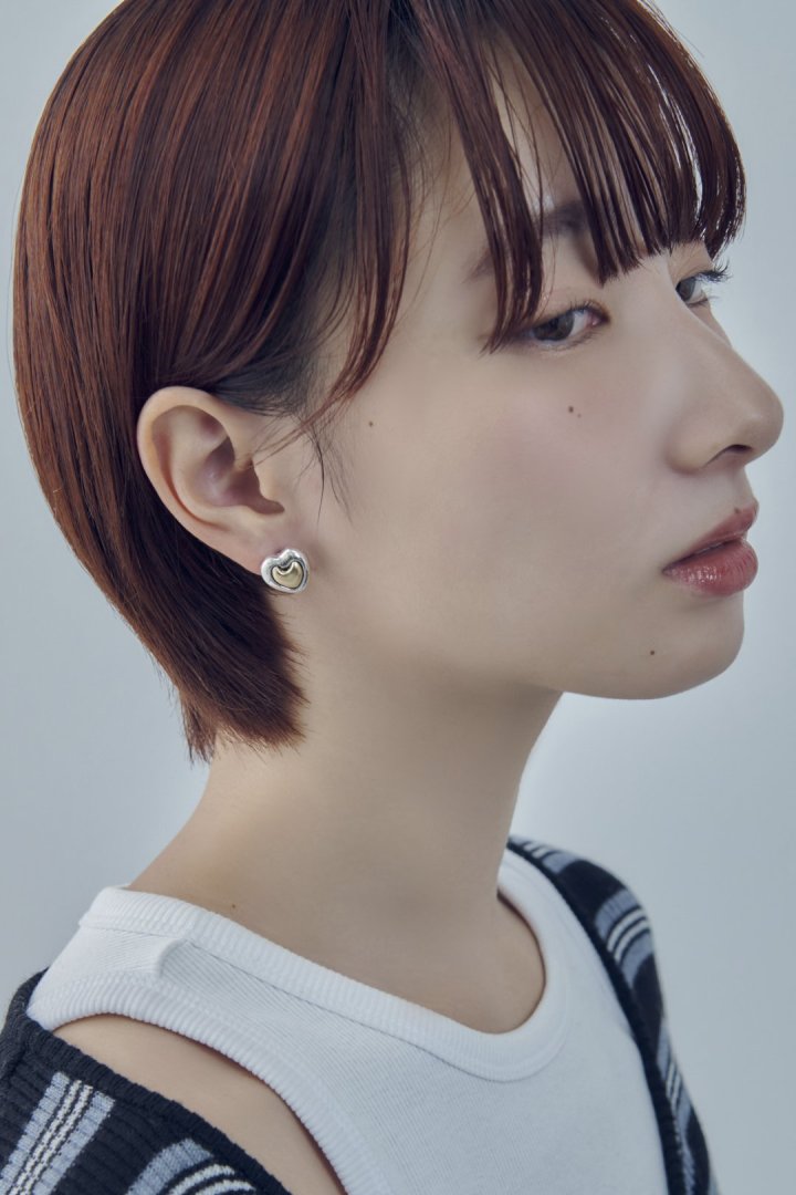 GOLDY vintage heart embed earrings - Image 10