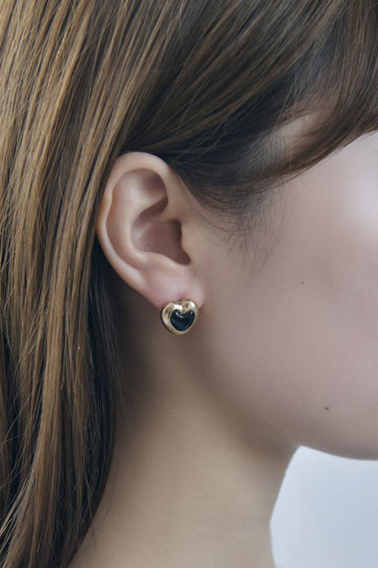 GOLDY vintage heart embed earrings - Image 12