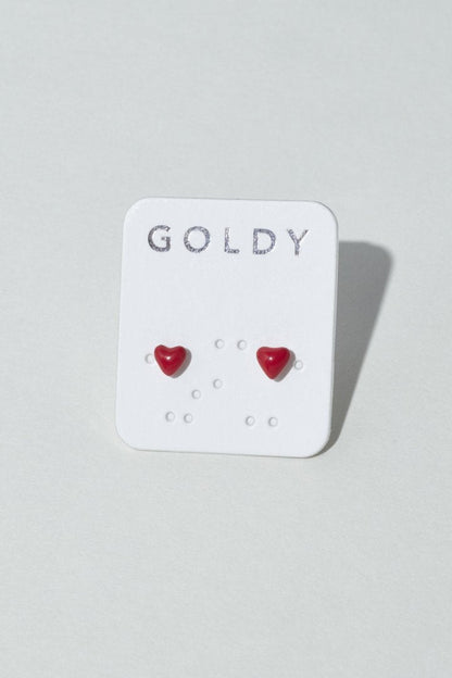 GOLDY プチ カラー ハート ピアス - Image 2