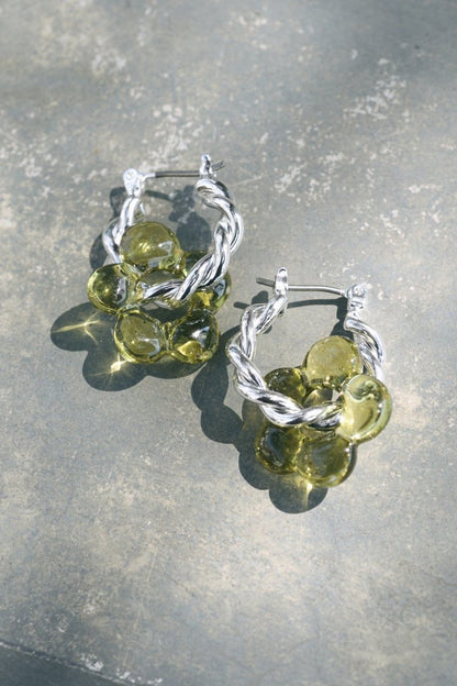GOLDY glass flower earrings - Image 13