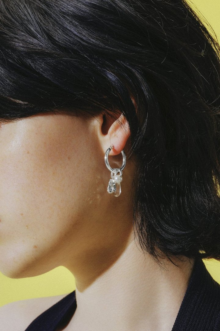 GOLDY Assemble Glow Charm Earrings - silver