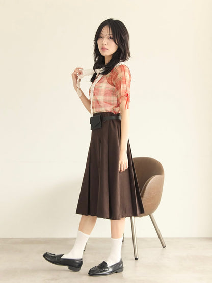 [短袖❣️]Kutir Ribbon sheer top