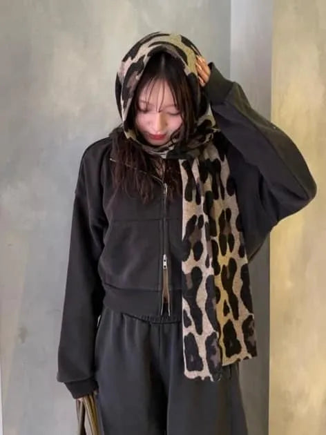 MOUSSY 針織圍巾[豹紋/迷彩]