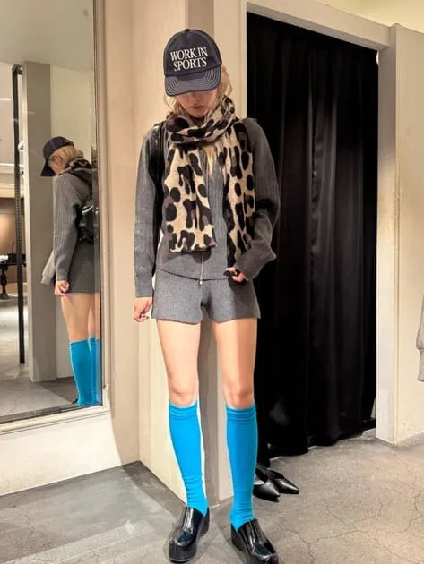 MOUSSY 針織圍巾[豹紋/迷彩]