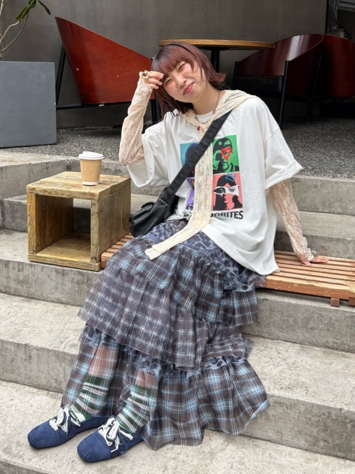 CIAOPANIC Mix Pattern 薄紗層層長裙 - Image 24