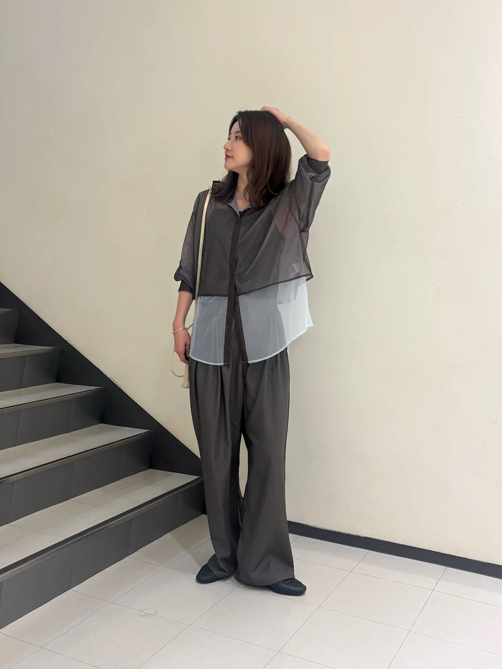 KBF Tulle layered shirt