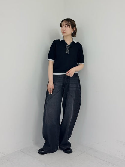 KBF Layered-look knit shirt