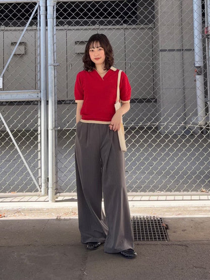 KBF Layered-look knit shirt
