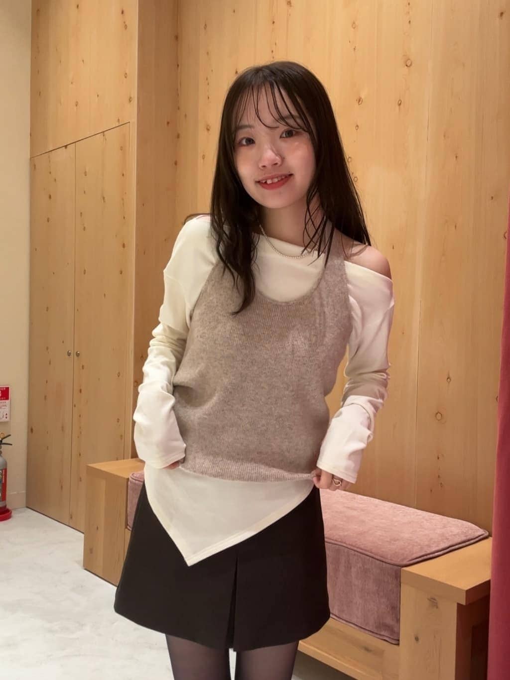 mystic Halter bustier set long T-shirt