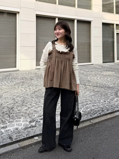 KBF Frilled gathered bustier