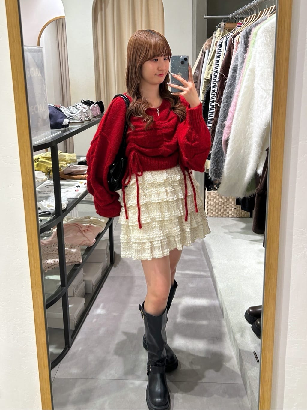 [實色Version] w closet 抽繩拼色針織