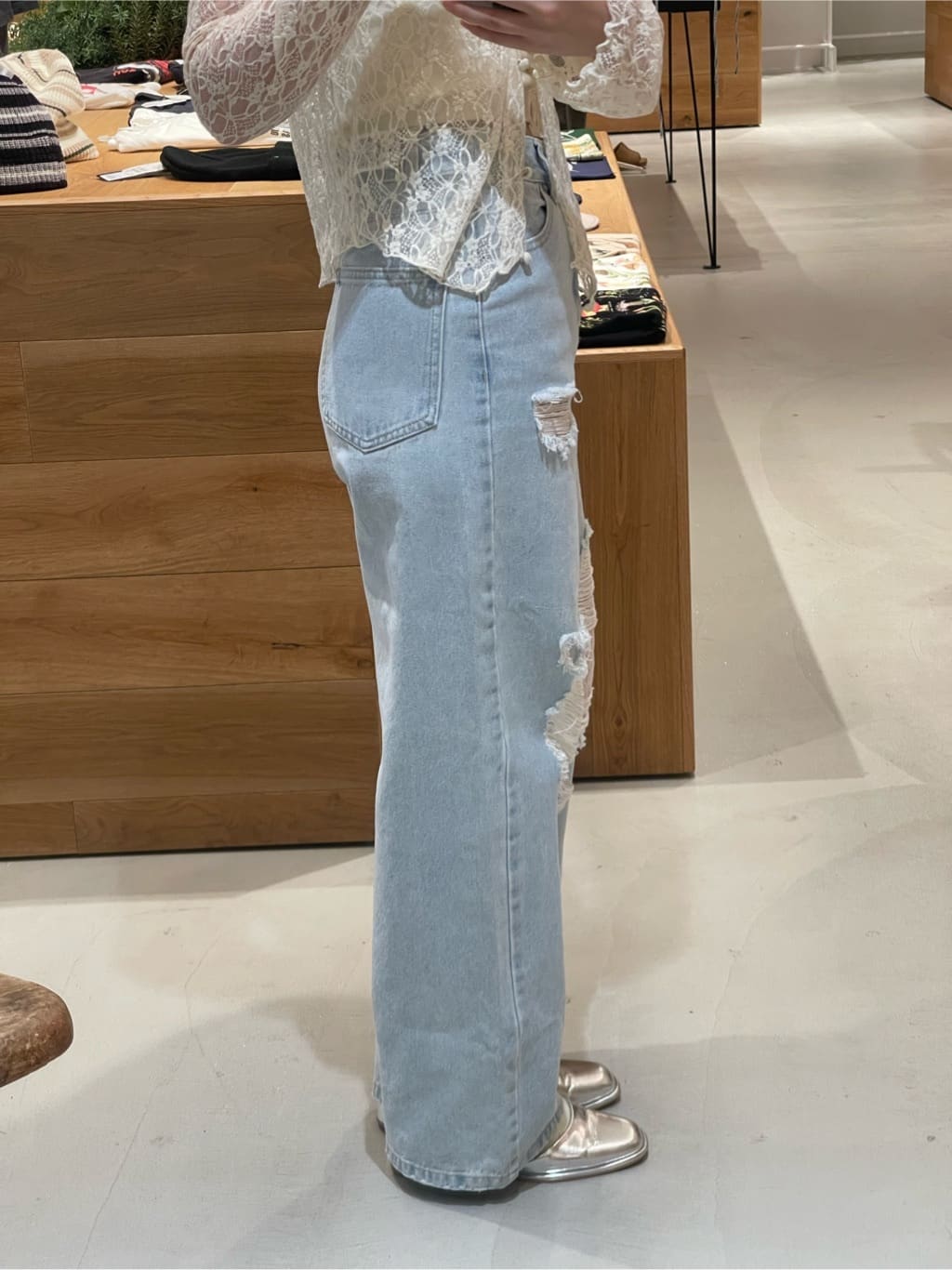 [大人氣] Kastane Lace Denim