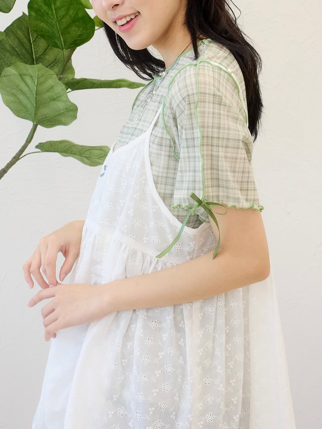 [短袖❣️]Kutir Ribbon sheer top