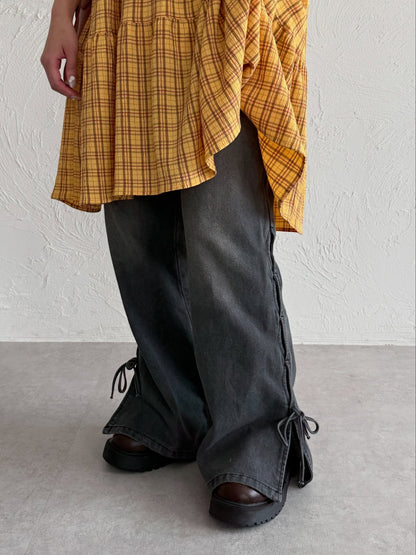 Kutir Ribbon flared denim pants