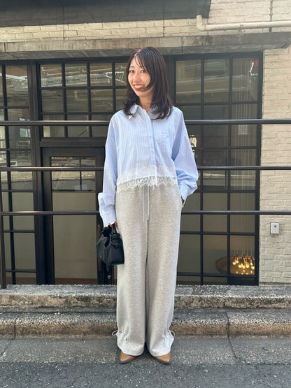 mystic 下擺Lace條紋Shirt - Image 63
