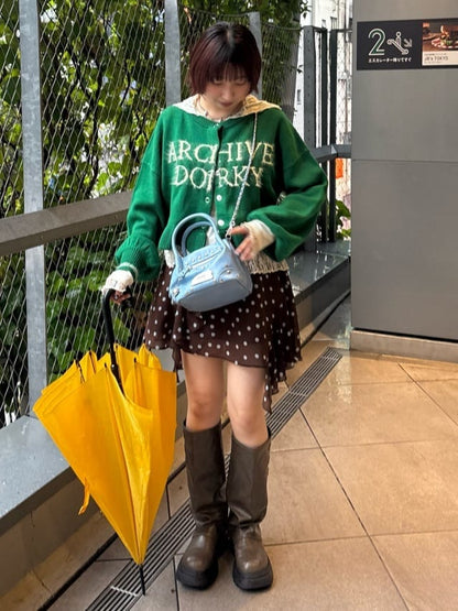 CIAOPANIC 波點透視不規則下擺裙褲 - Image 30