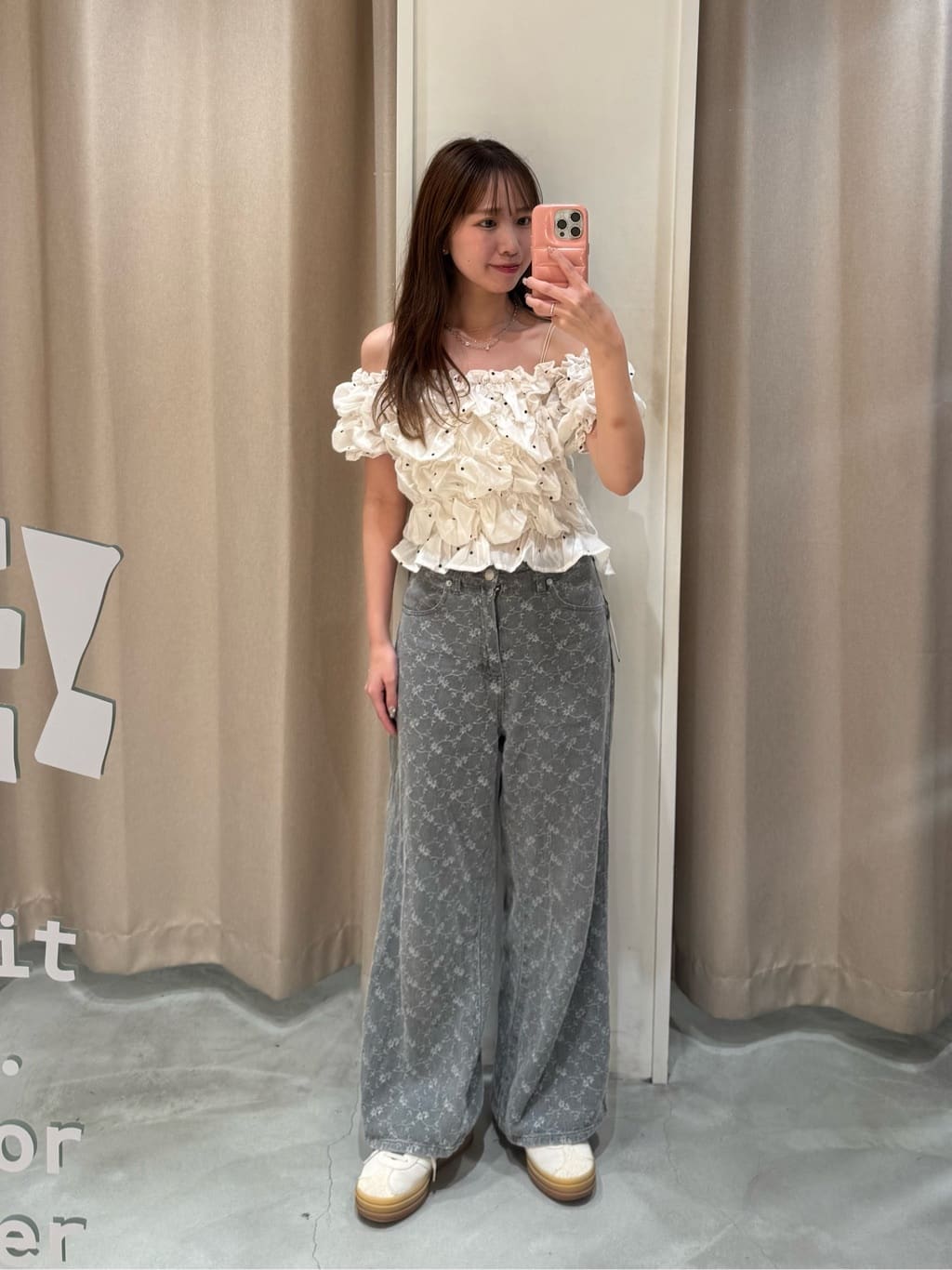 Kastane [Straight] floral embroidered denim - Image 68