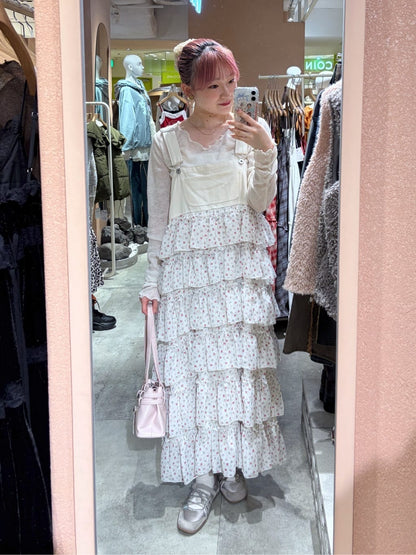 w closet 荷葉邊多層吊帶裙 - Image 51