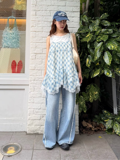 w closet sheer 格紋吊帶ops - Image 29