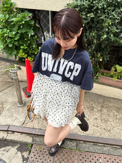 CIAOPANIC 波點薄紗拼接Tee - Image 30