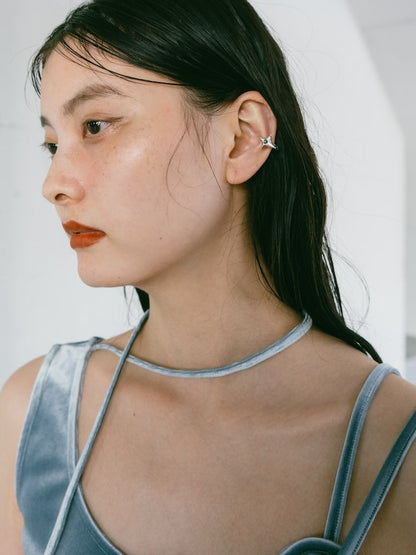 MARTE Strap Design Velour Tank Top