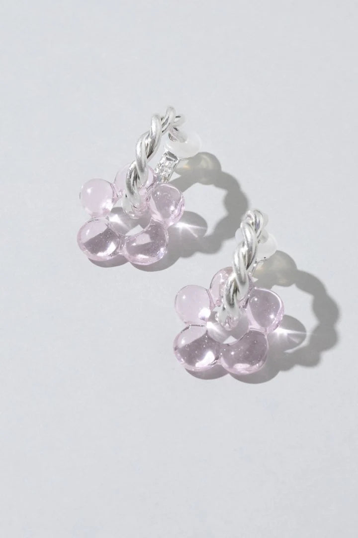 GOLDY glass flower earrings