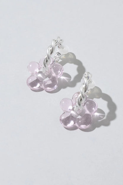 GOLDY glass flower earrings