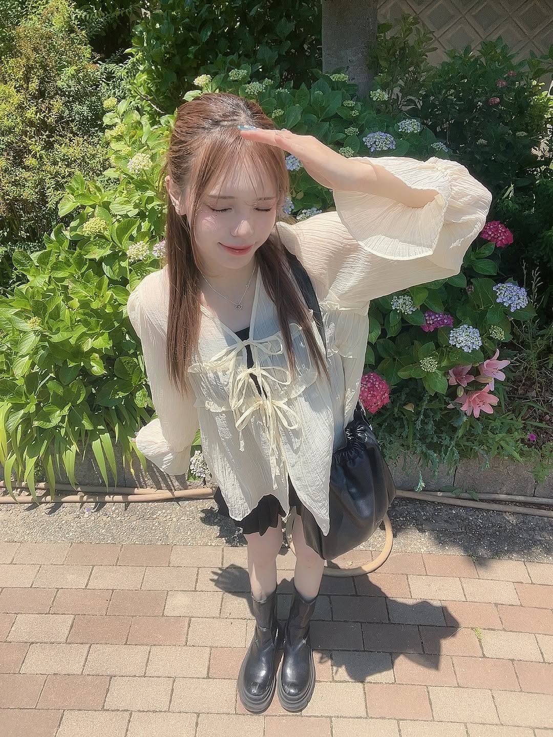 薄紗荷葉邊罩衫