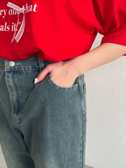 Kutir Ribbon flared denim pants