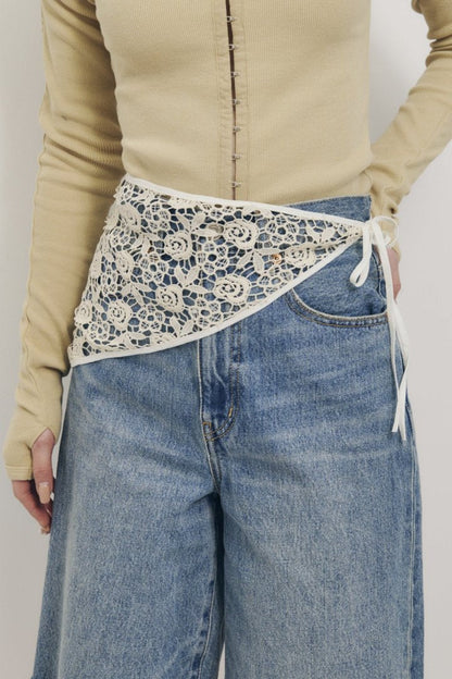 GOLDY 多way刺繡玫瑰三角巾