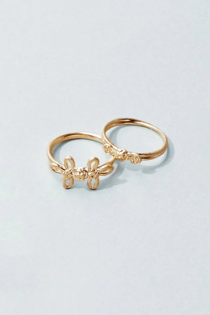 GOLDY knot ring set