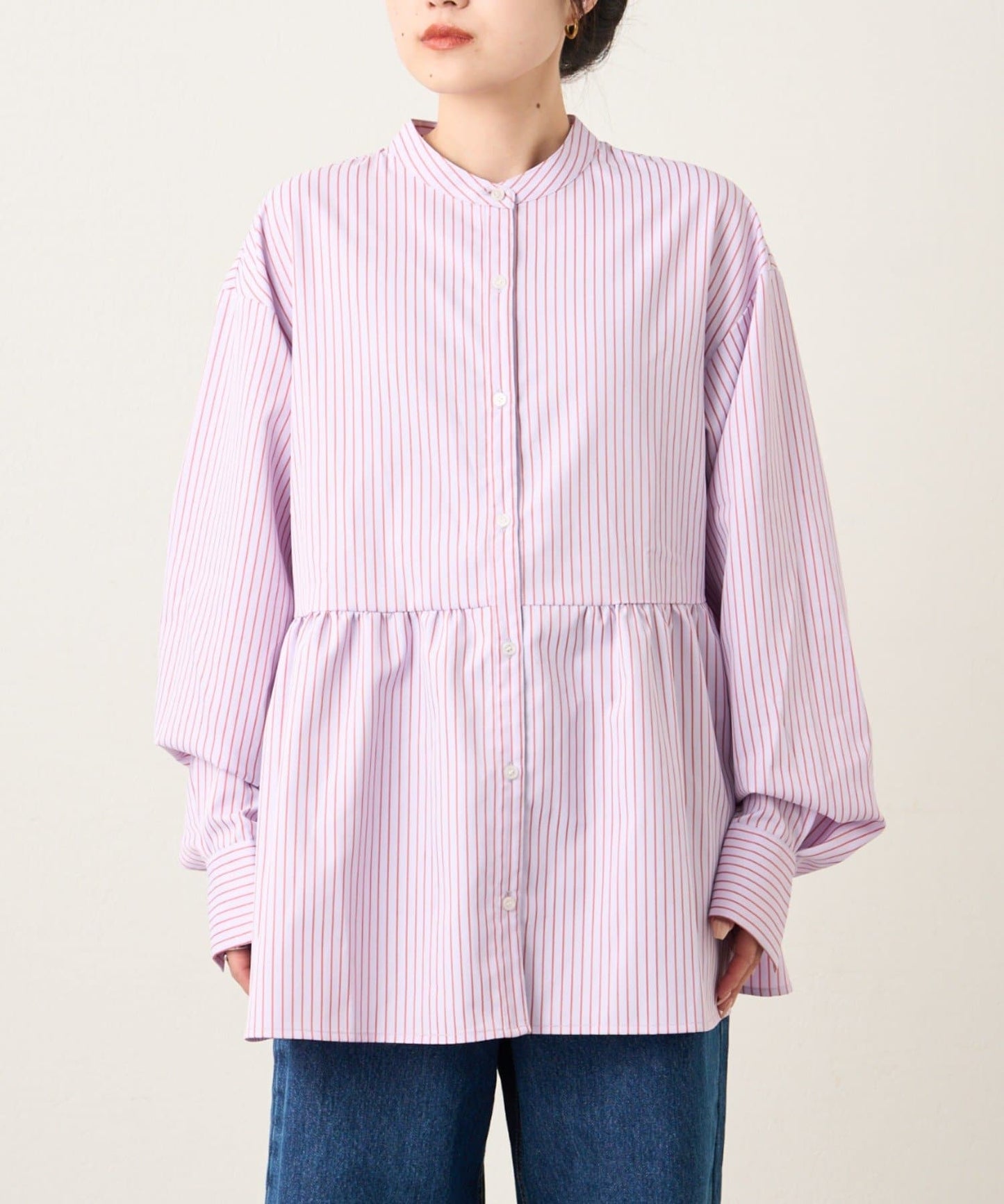 HELLO.SANFRANCISCO Striped 2-way bowtie blouse