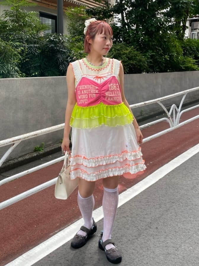 HELLO.SANFRANCISCO Printed logo tulle camisole bustier - Image 29