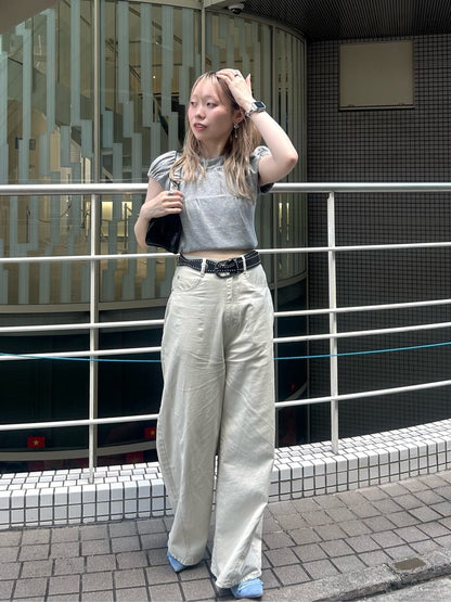 Kastane 羅紋修身掛脖露背Henley Tee - Image 67